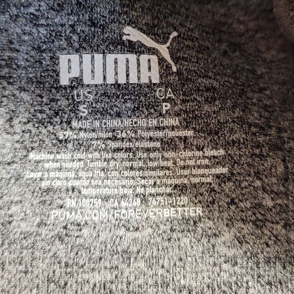 Puma Gray Sports Bra Removable Padding Size Small - Picture 7 of 8